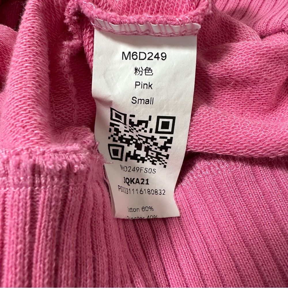 V-Neck Long Sleeve Hooded Sweatshirt Size S - Picture 8 of 10